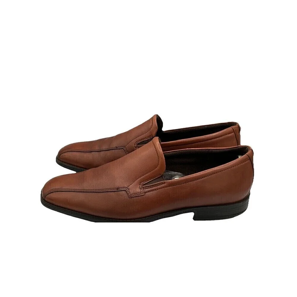 Ecco Edinburgh Bike Toe Loafer Men’s Size EU 45 US 11 Cognac Brown